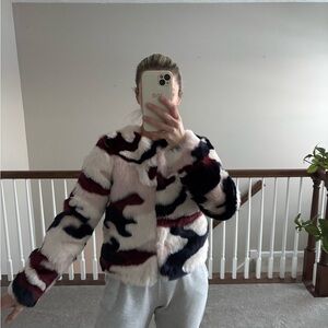 Cynthia Rowley Multicolor Faux Fur Jacket